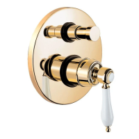 Встраиваемый смеситель для душа Cezares Aphrodite APHRODITE-VDIM2-03/24-Bi с переключателем, золото