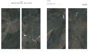 Керамогранит IRONSTONE BLACK PUL. (6mm) (полированная) 120x260 от TAU Ceramica (Испания)