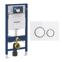 Инсталляция для унитаза Geberit Duofix UP320 111.300.00.5, кнопка смыва белая