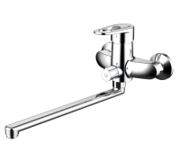 Смеситель для ванны c длинным изливом Bravat Loop F6124182CP-02L-RUS