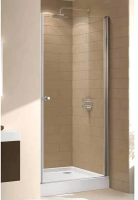 Душевая дверь в нишу Cezares Eco 90 см. профиль хром, стекло рифленое