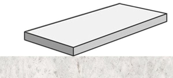 Угловая ступень SENSI GEMS ANG.TOP SX ICEBERG RET левая (PF60006738) 32x120x4.5x2 от ABK Ceramiche (Италия)