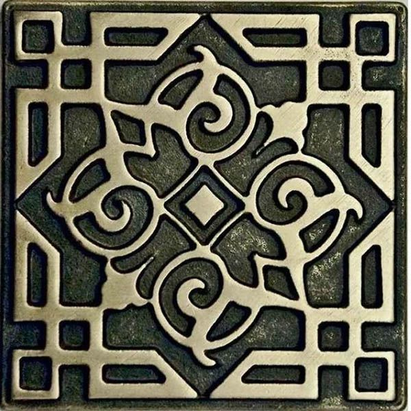 Декор BRONZO-25 вставка ORIENT латунная 5x5 от BronzoDecor (Россия)