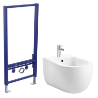 Комплект биде подвесное Aquatek Альтаир AQ1089-00+инсталляция Aquatek Standart 50 INSB-0000001