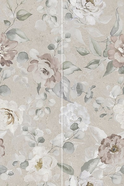 Панно Риккарди 1 серый светлый матовый обрезной (AZ/A051/2x/14058R) 80x120 от Kerama Marazzi (Россия)