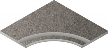 Фронтальная ступень DISCOVER X2 FUME BOR. SVASATO ANG.ROUND 30 (620090001036) 60x60 от Italon (Россия)