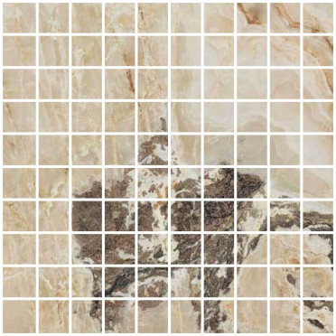 Мозаика ONYX&MORE GOLDEN BLEND SATIN MOSAICO 3X3 (767760) 30x30 от Casa Dolce Casa (Италия)