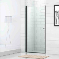 Душевая дверь в нишу Cezares Eco 90 см. профиль черный, стекло прозрачное