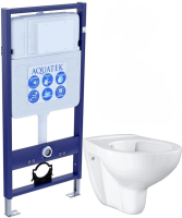 Комплект унитаз с инсталляцией и сиденьем Aquatek Standart SET AQUATEK КЛАССИК T