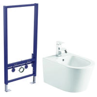 Комплект биде подвесное Aquatek Лея AQ0516-00+инсталляция Aquatek Standart 50 INSB-0000001