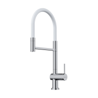 Смеситель для кухни с выдвижной лейкой Omoikiri Kanto-2 Plus-SB C-WH 4994400 хром;белый