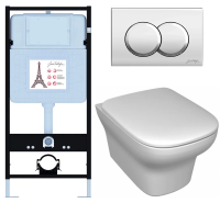 Комплект унитаз с инсталляцией Jacob Delafon Vox E21747RU-CP безободковый
