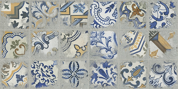 Декор ANTICO CASALE NESSO CENERE MIX RECT 20x20 от APE Ceramica (Испания)