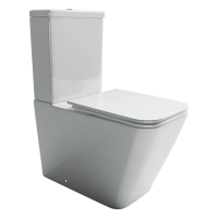 Унитаз-компакт напольный с бачком и сиденьем микролифт Ceramica Nova Cubic CN1803 безободковый