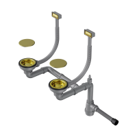 Арматура для двухчашевых моек Omoikiri WK-2C-LG 4956497 светлое золото