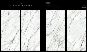 Керамогранит CALACATTA GREEN PUL. (6mm) (полированная) 120x260 от TAU Ceramica (Испания)