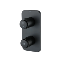 Встраиваемый смеситель для ванны и душа IDDIS Slide SLIBLBTi67 двумя выходами с управлением Push Control черный матовый