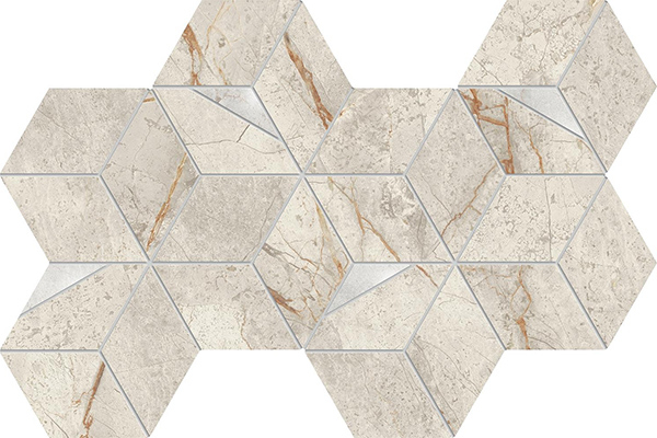 Мозаика Marvel Diva White Everest Mosaico Hex Lapp. (AYLR) 23.3x40.3 от Atlas Concorde (Италия)