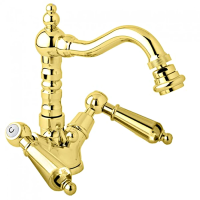 Смеситель для биде Cezares First FIRST-BS2-03/24-M золото, ручки металл