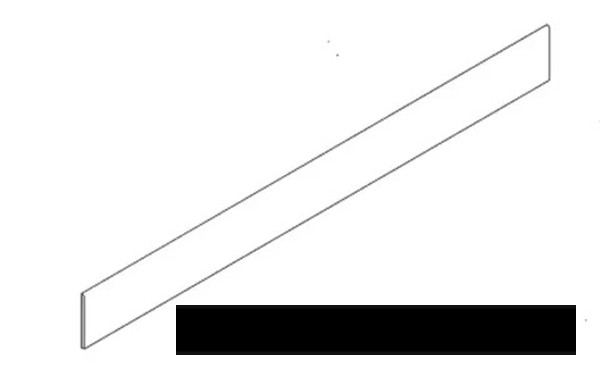 Плинтус BATTISC.ABSOLUTE BLACK 6MM NAT/RTT (97119) 8x80 от AVA Ceramica (Италия)