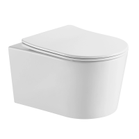 Унитаз подвесной с сиденьем микролифт Aquatek Оберон AQ1365T-00 безободковый