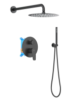 Душевая система Aquatek Бетта AQ1172MB черный