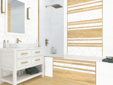 Настенная плитка Elemento Bianco Carrara (WT9ELT00) 25x50x9 от AltaCera (Россия)