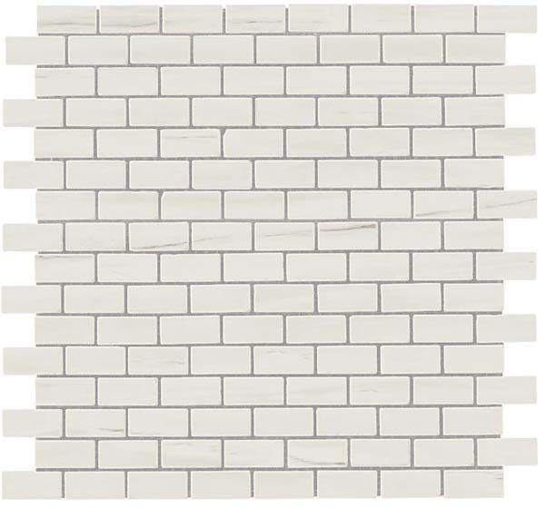Мозаика керамогранит Marvel Stone Bianco D. Mosaico Lapp. Burattato (AS31) 29.8x29.8 от Atlas Concorde (Италия)