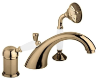 Смеситель на борт ванны с выдвижным душем Cezares Elite ELITE-BVDM-02-Bi бронза