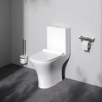 Унитаз-компакт напольный с бачком и сиденьем микролифт AM.PM Sense C748600SC безободковый