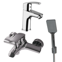 Комплект смесителей Paini Atomix 3в1 D1CRSET4, для раковины и ванны с душевым набором
