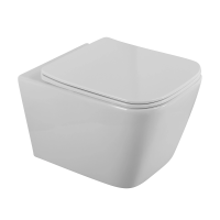 САНИТАРНАЯ КЕРАМИКА BelBagno DUE 2.0 Унитаз подвесной безободковый с сиденьем дюропласт soft close BB7107CHR/SC