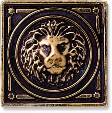 Декор BRONZO-25 вставка LION латунная 5x5 от BronzoDecor (Россия)