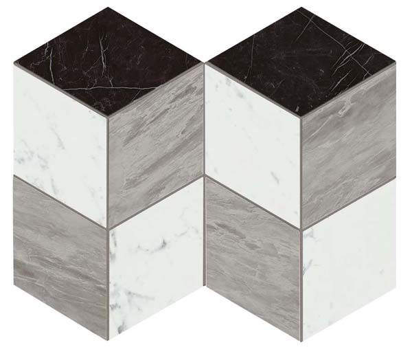 Мозаика керамогранит Marvel Stone Mosaico Esagono Geo Cold Lapp. (AS2L) 25.4x35.2 от Atlas Concorde (Италия)