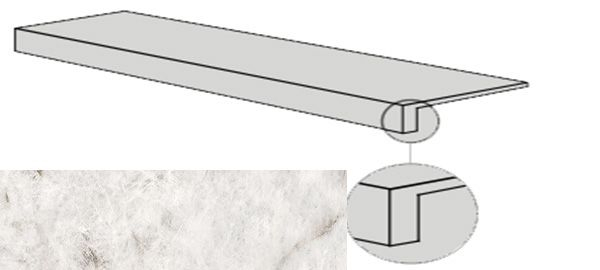 Фронтальная ступень SENSI GEMS GRAD.TOP ICEBERG RET (PF60006737) 32x120x4.5x2 от ABK Ceramiche (Италия)