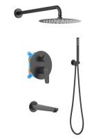 Душевая система Aquatek Бетта AQ1173MB черный