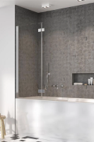 Шторка для ванны Radaway NES 110 см. профиль хром, стекло прозрачное