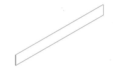 Плинтус BATTISC.ABSOLUTE WHITE 6MM NAT/RTT (97116) 8x80 от AVA Ceramica (Италия)