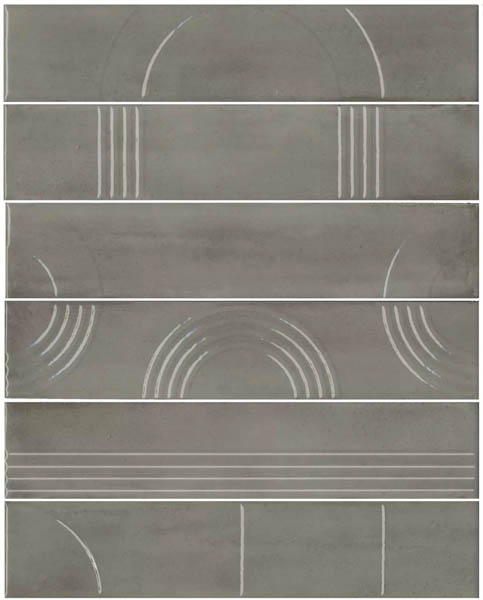 Панно Мажорель серый глянцевый (из 6 частей 6х28.5) (KMP3STA004RN6X) 36x28.5x1 от Kerama Marazzi (Россия)