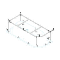 Каркас для ванны Cezares 161x64 METAURO CORNER-MF