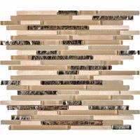 pixmosaic PIX729 из мрамора и стекла, чипы 10x48/98/148 мм, сетка 286х300x8 мм