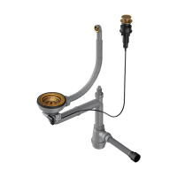 Арматура с клапаном-автоматом для полуторачашевых моек Omoikiri WK-1CL-R-A-AB022 4957092 античная латунь