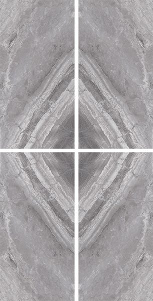 Керамогранит SUPREME Book Match Grey Levigato S/4 (77536) 60x120x1.2x2.4 от Cerdomus (Италия)