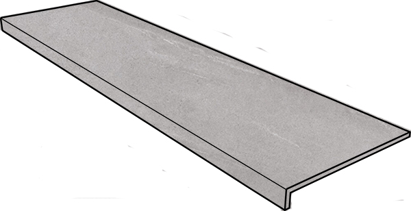 Фронтальная ступень Materia Anti-Slip Rect. Gris 31.5x120 от Gres de Aragon (Испания)