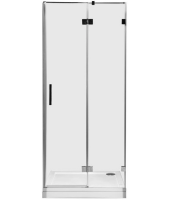 Душевая дверь в нишу левосторонняя Aquanet Beta 90 см. профиль хром, стекло прозрачное