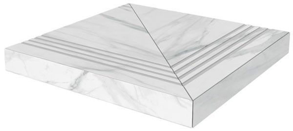 Угловая ступень Монте Тиберио лаппат. левая клееная (SG507102R/GCS) 33x33x1.1 от Kerama Marazzi (Россия)