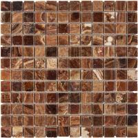 pixmosaic PIX 206 Caramel onyx, чип 23x23 мм, сетка 305х305x8 мм, Полированная
