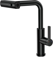 Смеситель для кухни RUSH Tinos TI3732-18Black черный матовый