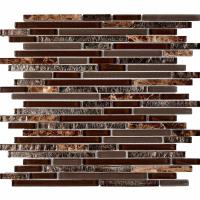 pixmosaic PIX730 из мрамора и стекла, чипы 10x48/98/148 мм, сетка 286х300x8 мм