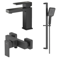 Комплект смесителей для ванны Aquatek Либра AQ1631MB черный